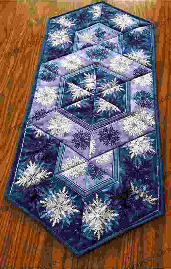 A Table Runner With A Triangle Pattern Quilts With An Angle: New Foolproof Grid Method Easy Strip Cutting 15 Projects With Triangles Hexagons Diamonds More (A Field Guide)