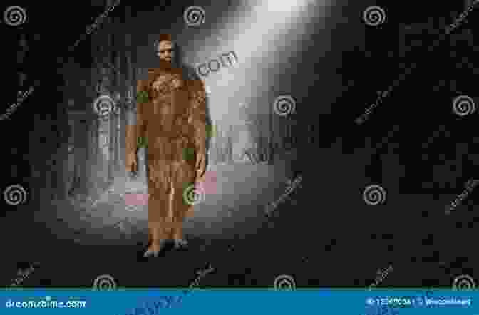 An Illustration Depicting Sasquatch Duboff, A Large, Hairy Humanoid Creature Standing Amidst A Forest. Sasquatch A K DuBoff