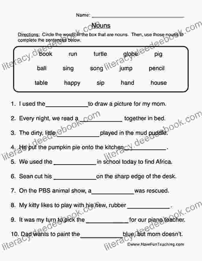 Online Resources Example English Word Exercises (Part 1) : Fill In The Blanks (English Worksheets)