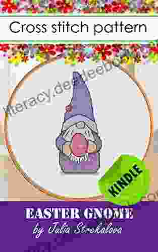 Cross stitch patterns Easter Gnome + basic tutorial embroidery design in pdf format DMC floss chart bookmark (Cross stitch patterns with fantasy characters)